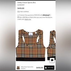 Burberry sports bra